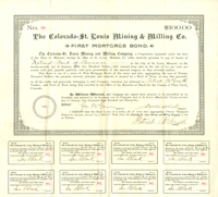 Colorado-St. Louis Mining and Milling Co. - $100.00 - Bond